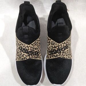 ADIDAS CLOUDFOAM cheetah print womens sneakers size 9